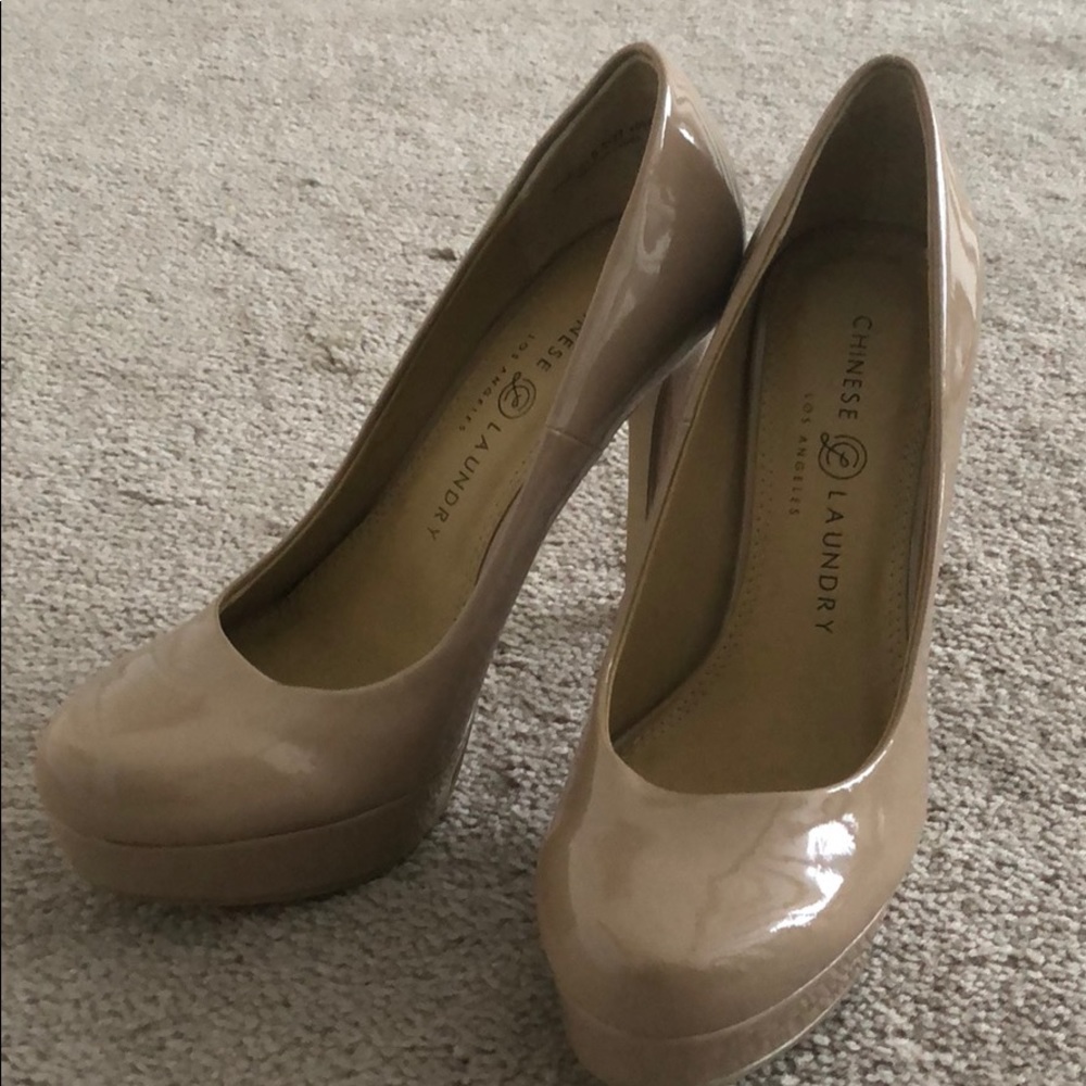 Chinese laundry patent leather pumps